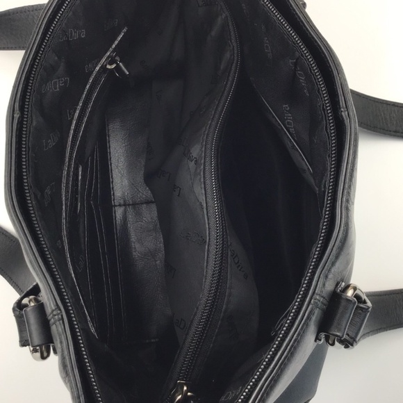 Italian Leather Black Tote Bag - Picture 10 of 16